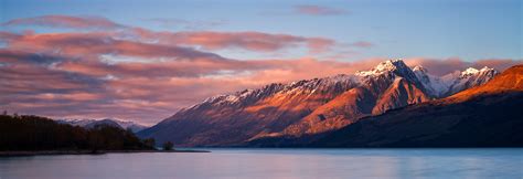 Sunrise At Glenorchy New Zealand By Vicki Mar 1600x549 Rnzphotos