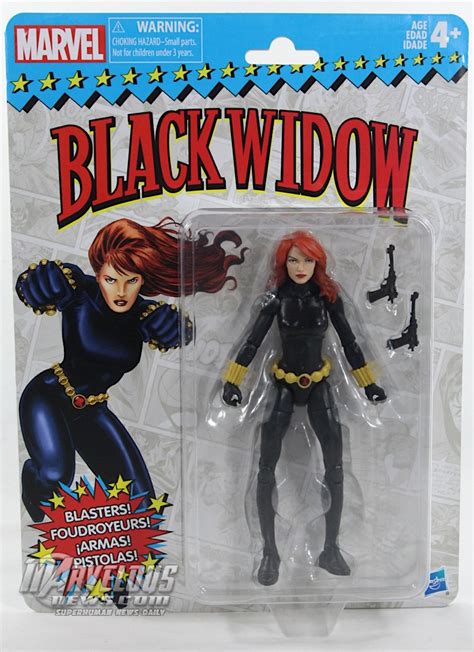 Marvel Legends Toy Biz Retro 6 Black Widow And Spider Man Figures Video