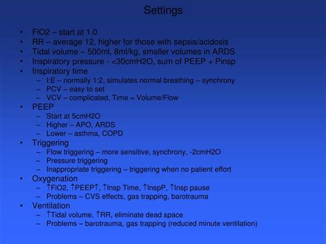 Initial settings during volume ventilation. PPT - Mechanical Ventilation PowerPoint Presentation - ID ...