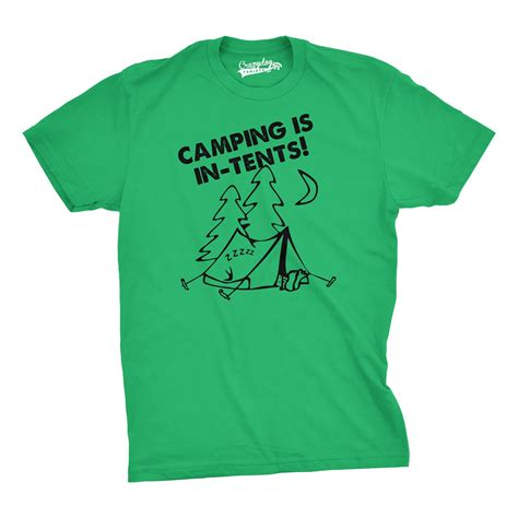 Camping Is In Tents T Shirt Funny Intense Camping Outdoors Hiking Camp