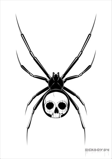 Skull Spider Tattoo 02 By Sickboy84 On Deviantart Spider Tattoo