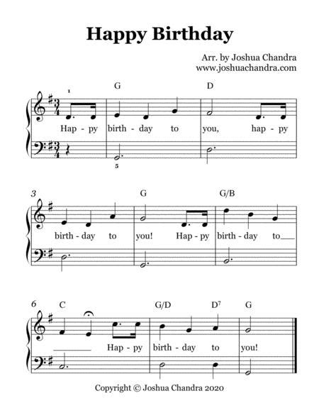 The stevie wonder happy birthday piano tutorial. Happy Birthday (Easy Piano/Lead Sheet) By - Digital Sheet ...