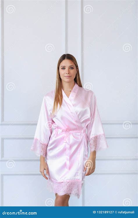 Woman In Silk Robe Stock Image Image Of Seductive Body 132189127