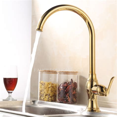 It's not something that is ugly, cheap metal or poor quality, on the contrary, it looks. Good Golden Brass Kitchen Faucets Single Hole Single Handle
