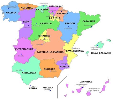 The Different Regions In Spain Teach English Madrid