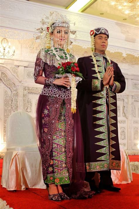 indonesia betawi pengantin baju pengantin pose perkawinan