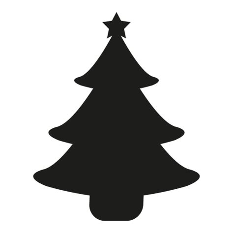 Christmas tree silhouette - Transparent PNG & SVG vector file