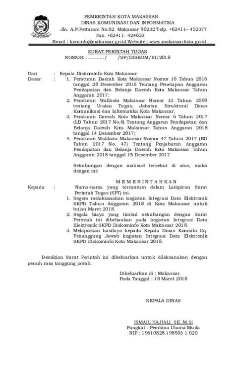 Contoh surat march 25, 2021 Kop Surat Dinas Pendidikan Kota Makassar - Contoh Kop Surat