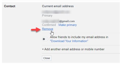 How To Remove Email Address From Facebook Profile