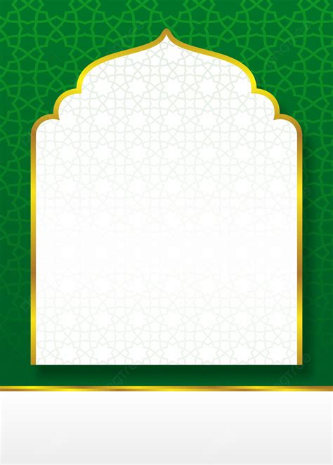 Green Golden Islamic Geometric Pattern Background Ramadan Kareem Arabic