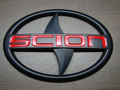 Scion Matte Black Red Front Or Rear Emblem Badge Decal 3m Back Frs Tc