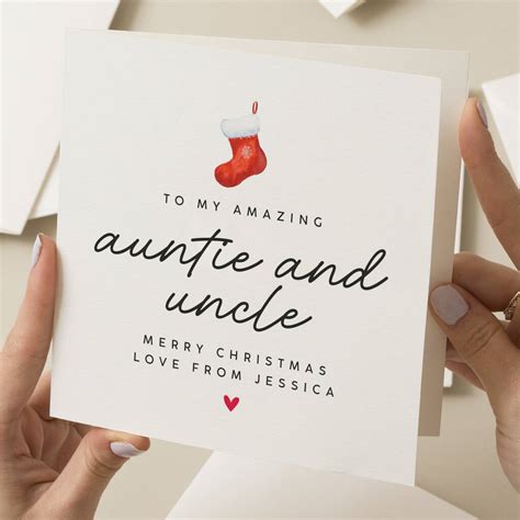 Amazing Auntie And Uncle Christmas Card By Twist Stationery