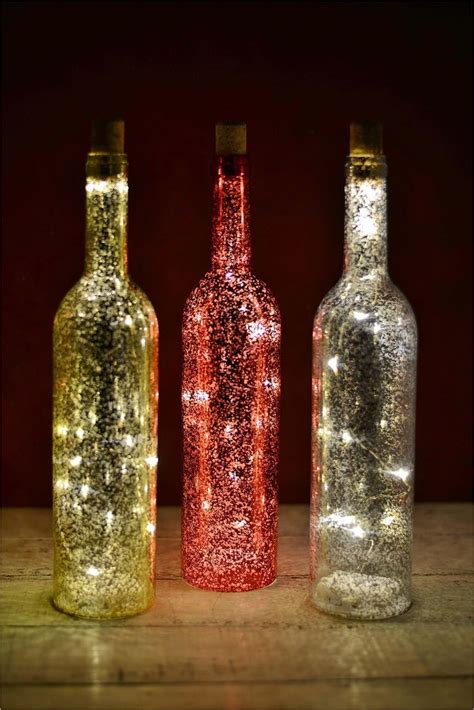 43 Beautiful Bottle Christmas Decoration Ideas Lighted Wine Bottles Bottle Fairy Lights