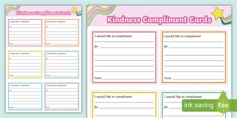 World Kindness Day Compliment Cards Teacher Made Twinkl