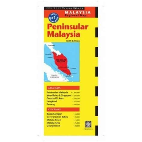 Promo Original Peninsular Malaysia Travel Map Sixth Edition Periplus