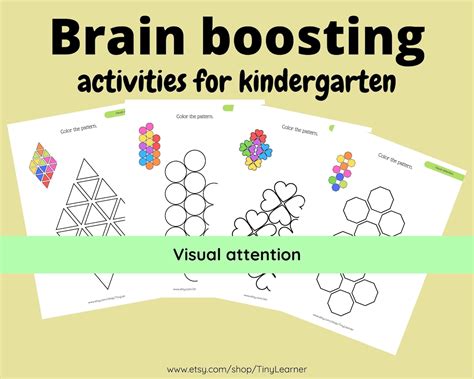 Brain Boosting Activities Kindergarten Brain Booster Etsy