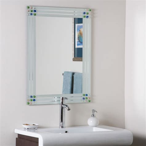 Decor Wonderland Square Bevel Frameless Bathroom Mirror Beyond Stores