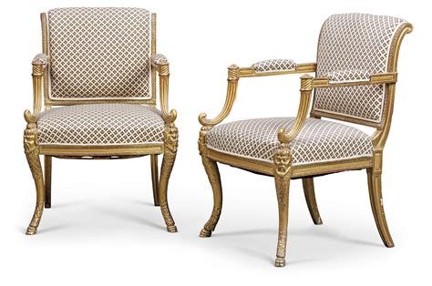 C1800 A Pair Of Regency Giltwood Open Armchairs Circa 1800 Price