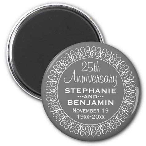 25th Wedding Anniversary Personalized Magnet 25th