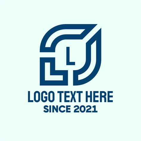 Simple Blue Company Lettermark Logo Brandcrowd Logo Maker