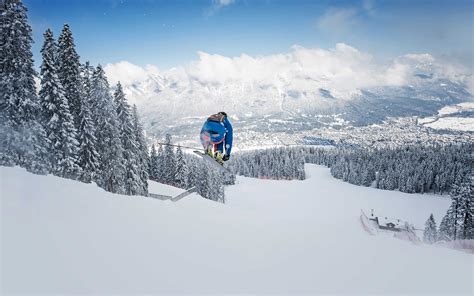Zugspitze Skigebiet Ski Auf Deutschlands Höchstem Berg