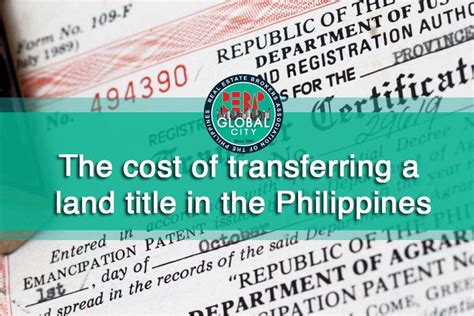 How Much Does It Cost To Transfer A Land Title In The Philippines