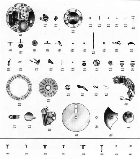 Omega 1310 Movement Original Spare Parts