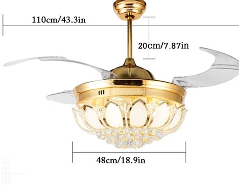 Elegant Ceiling Fan With Round Crystal Lighting My Aashis