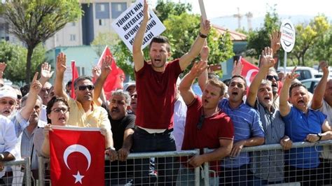Turkey Coup Trial Almost 500 In Court Amid Protests BBC News