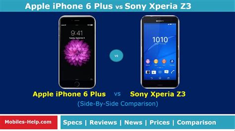 The sony xperia z3+ measuring 146 x 72 x 6.9 mm thick and slightly larger than apple's iphone 6. Apple iPhone 6 plus vs Sony Xperia Z3 - Full Comparison ...
