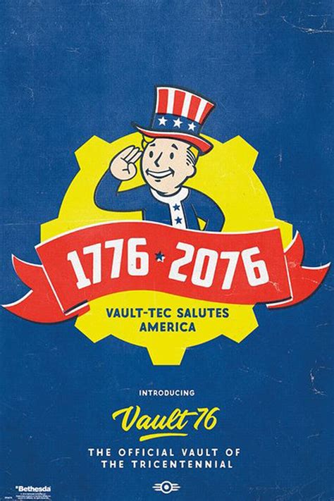 Fallout 76 Poster Tricentennial Fallout Posters Gaming Posters
