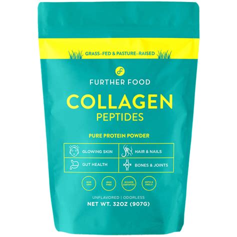 Add collagen supplements to a daily smoothie or mix them with water. Further Food Collagen Peptides Protein Powder, 32oz ...