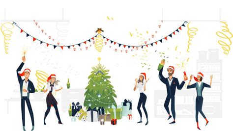 Office Christmas Party Illustrations Royalty Free Vector Graphics And Clip Art Istock