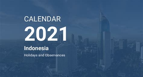 Year 2021 Calendar Indonesia
