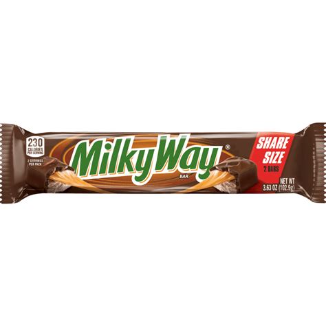 Milky Way Milk Chocolate Share Size Candy Bars 363 Oz Milky Way