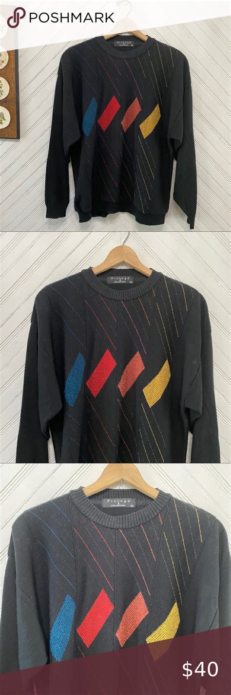 Vintage Protege 90s Funky Sweater Sweater Brands Retro Fashion