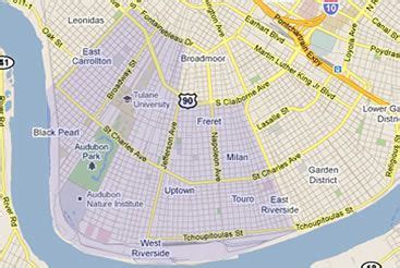 2000 lakeshore drive new orleans, la 70148. new orleans uptown map | New orleans, Louisiana, Map