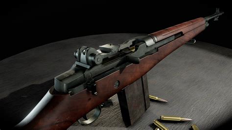 M14 Battle Rifle Buy Royalty Free 3d Model By Creationwasteland