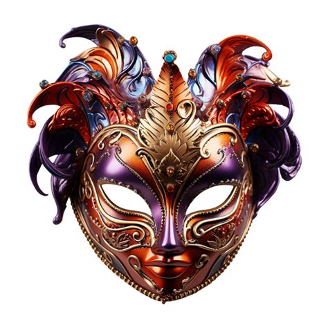 Carnival Mardi Gras Barazil Festival Venetian Mask Ai Generative Png