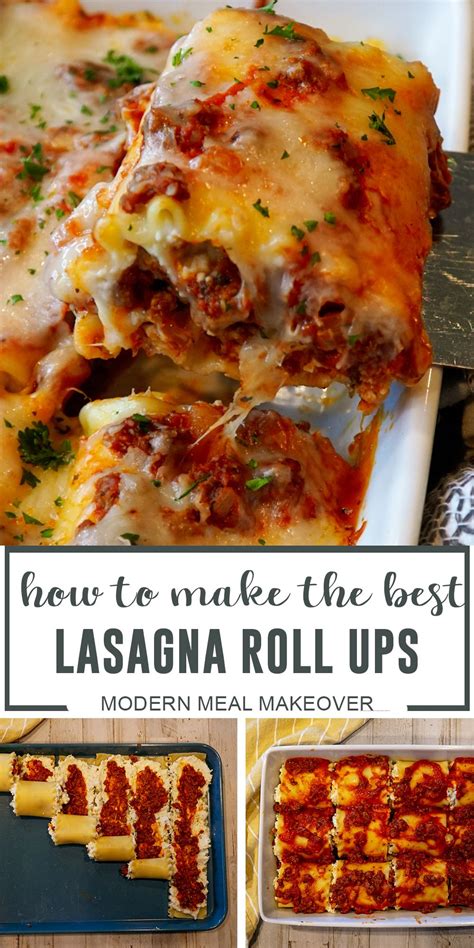 Lasagna Roll Ups Recipe Modern Meal Makeover Recipe Beef Lasagna