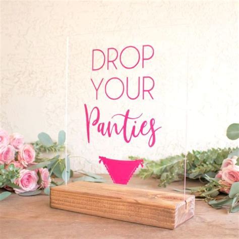 Drop Your Panties Here Bridal Shower Game Sign Rich Design Co