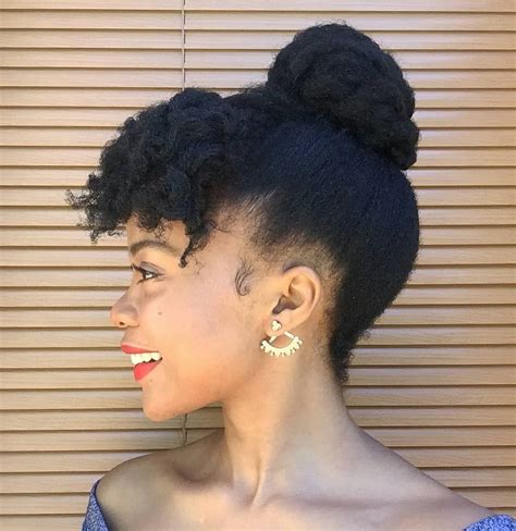 Curly Fringe Bangs High Bun 🔥👑honouryourcrown Natural Curls