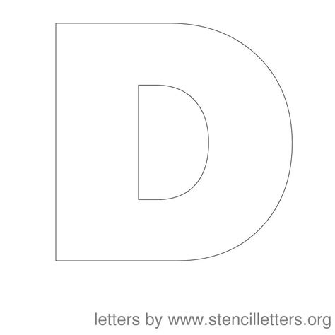 12 Inch Stencil Letter Uppercase D Letter Stencils