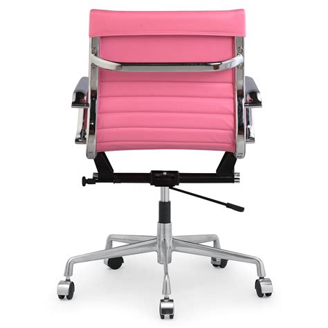 Pink Vegan Leather M348 Modern Office Chairs Zin Home