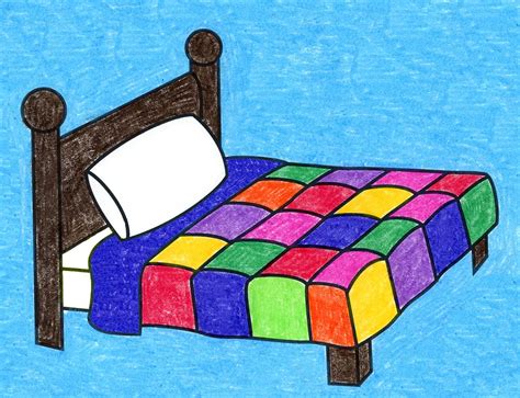 How To Draw Bed For Kids Drawing And Colouring Video