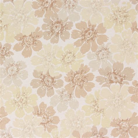 Free Download 1960s Vintage Wallpaper Brown Beige Flowers Rosies