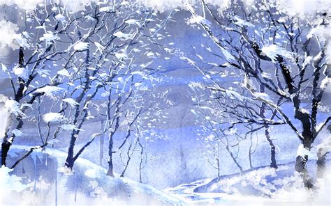 Snow Trees Wallpaper 1920x1200 80936