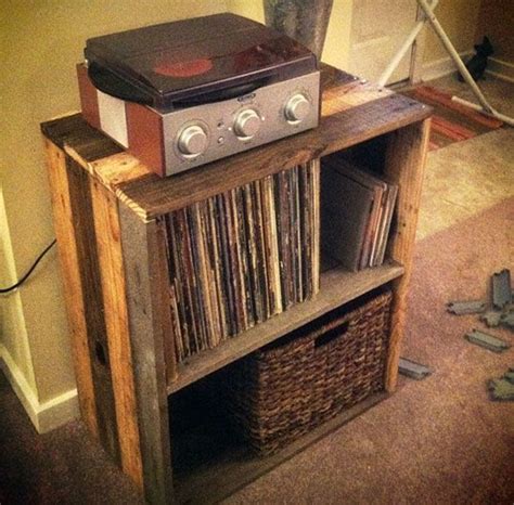 59 Creative Wood Pallet Ideas Diy Pictures Record Player Stand