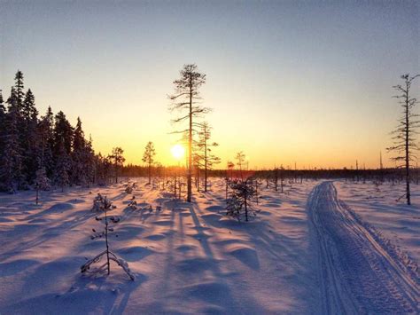 Early Sunset In Finnish Lapland