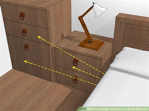 This can be a sofa, an accent wall, a big window or a stunning piece of art. 4 Easy Ways to Arrange Furniture in a Small Bedroom - wikiHow